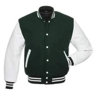 Forest and White Varsity Jacket (8)