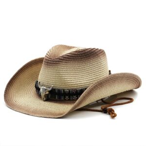 Beige and Coffee Denim Bucket Hat