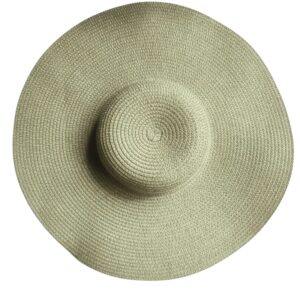 Beige Big Brim Bucket Hat