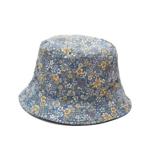 Blue Printed Bucket Hat