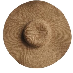 Brown Big Brim Bucket Hat