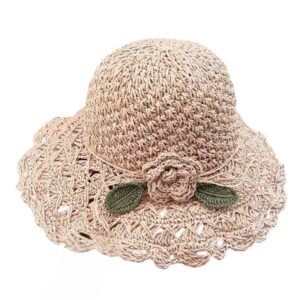 Pink Crochet Flower Bucket Hat